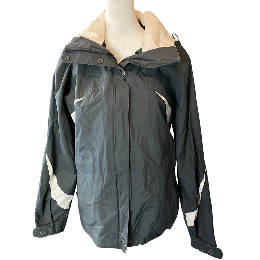 Columbia Interchange Women Waterproof Hooded Rain Jacket Small Outdoors Gorpcore